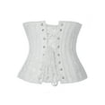 thumbnail image 5 of SAYFUT Women's 24 Steel Boned Waist Trainer Underbust Cincher Corset Busiter Black/White, 5 of 7