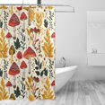 thumbnail image 2 of Mushroom Leaves Shower Curtains Waterproof Fabric Shower Curtain Bathroom Decoration with Hooks Washable Bathroom Shower Curtains 60x72 Inch, 2 of 6
