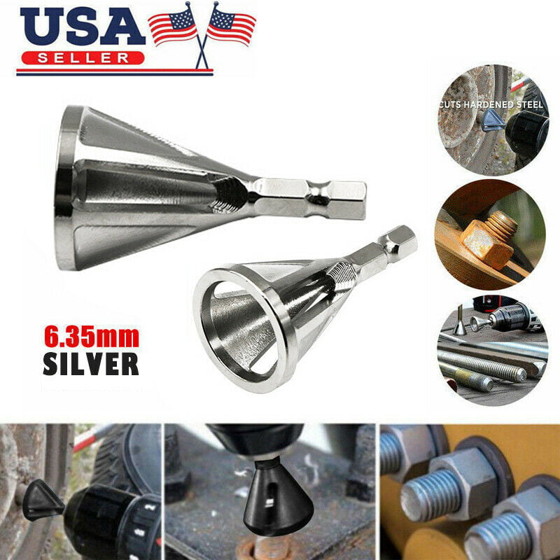 Silver Stainless Steel Deburring External Chamfer Tool Drill Bit Remove Burr