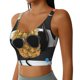 thumbnail image 2 of Fotbe Pineapple With Black Glasses Sujetador Deportivo Largo sin Aros para Mujer con Almohadillas y Soporte Medio, Transpirable y Absorbente, Camiseta Tipo Chaleco o Tank Top-Large, 2 of 8