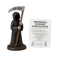 thumbnail image 2 of Humorous Grim Reaper Emotional Support Figurine, Funny office decor, Unique Home decor, desk decor for Men, "Go You!" Scythe Sculpture with Matching Note Card for Work desk decor,, 2 of 6