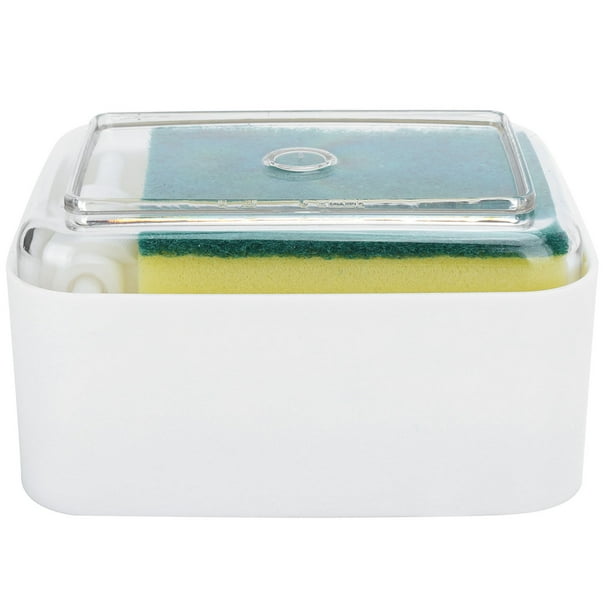 Dispensador de jabón líquido a presión, dispensador de jabón para platos, dispensador de jabón a presión, soporte para líquido de esponja, claridad notable Jadeshay A