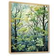 thumbnail image 2 of Designart "Spring Blooms Green American Basswood Tree IV" Landscapes Framed Wall Art - Country Green Tree Entryway Framed Wall Art Print, 2 of 6