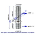 thumbnail image 2 of 20 pcs/set Extended Wheel Studs Conversion Tall Lug Bolts / Screw Adapter Kit(M12x1.25,M12x1.5,M14x1.25,M14x1.5), 2 of 7