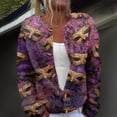 thumbnail image 2 of Mardi Gras Cardigan Sweaters for Women Mask Sequin Pattern Sweater Carnival Women Outfit, 2 of 6