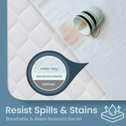 SafeRest Premium Hypoallergenic Waterproof Mattress Protector, Vinyl Free, King