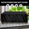 thumbnail image 6 of WUXIAB Heavy-Duty 420D Patio Furniture Cover – Waterproof Anti-Uv Tear-Resistant,Sectional Sofa Patio Table Chair Cover,Rectangular Furniture Set Cover,Outdoor Wicker Rattan Protection S 19X40X41In, 6 of 9
