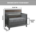 thumbnail image 4 of Soho Baby Cascade 4-in-1 Convertible Crib, Multi-Tone Gray, GreenGuard Gold Certified, 4 of 9