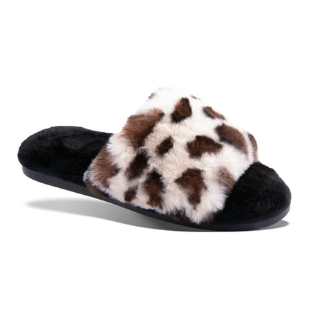 Amanda Blu Leopard Slide Slippers (Medium 8-9) - Walmart.ca