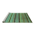 thumbnail image 2 of Ahgly Company Machine Washable Indoor Square Southwestern Turquoise Blue Country Area Rugs, 7' Square, 2 of 4