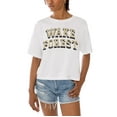 thumbnail image 2 of Women's Gameday Couture White Wake Forest Demon Deacons Claim To Fame Boxy Cropped T-Shirt, 2 of 5