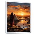 thumbnail image 2 of Designart "Sahrawi Tents Landscape I" Landscapes Framed Wall Art - Global Yellow Africa Landscape Bedroom Framed Canvas Wall Art, 2 of 6