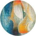 thumbnail image 2 of Rugs.com Haerfest Collection Rug – 8 Ft Round Blue Low Rug Perfect For Kitchens, Dining Rooms, 2 of 9