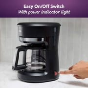 Mr. Coffee Mini Brew Switch Coffee Maker, 5-Cup Coffee Maker, Black