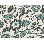 Pack Of 1, 24" X 417' Morning Melody Floral & Kraft Gift Wrap Counter Roll For Feminine, Birthday, Mother's Day / Any Occasion