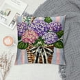 thumbnail image 2 of Nawypu  Spring Pillow Covers Hydrangeas Flower Spring Pillow Cases for Home Bed Holiday Farmhouse Outdoor Decoration Floral Purple Throw Pillow Cases for Sofa Couch Cushion, 2 of 5