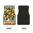 thumbnail image 2 of Disketp Retro Warm Lemon Flower for Crystal Velvet Car Mats Four-Piece Set,All-Season Automotive Protection, Vehicles, Cars, Trucks, and SUVs,Anti-Slip Design, 2 of 7