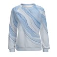 thumbnail image 7 of Colorful Marble Pattern Womens Casual Crewneck Sweatshirt Long Sleeve Tops Cute Pullover Loose Fit, 7 of 7