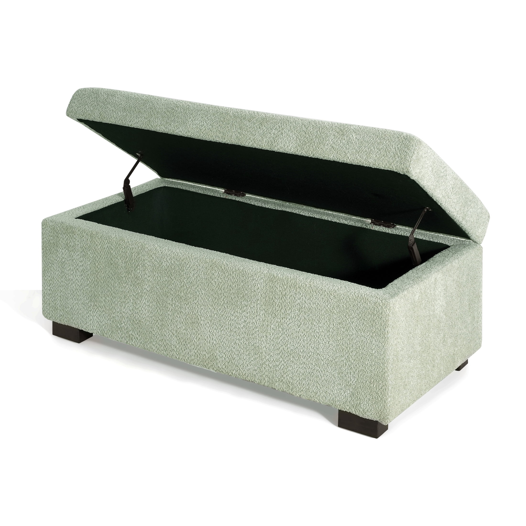 Christopher Knight Home Chenille Upholstered Storage Bench,  Lift-Top Ottoman for Entryway or Bedroom, Light Green