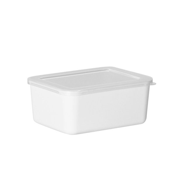 Yuarrent Contenedores de almacenamiento de alimentos apilables con tapa hermética: conservan la frescura y organizan la cocina blanca 1 pieza Type3 NO3