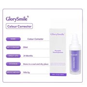 GlorySmile Purple Color Correction Whitening Toothpaste Essence Liquid Removes Yellow Stains From Teeth