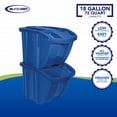thumbnail image 4 of Suncast Stackable Recycling Bin Waste Basket Containers with Lids, (4 Pack), 4 of 4