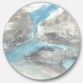 thumbnail image 1 of Designart 'Watercolor Minimal Blue Tones II' Art Mural Rond en Métal Style Ferme - Disque de 36, 1 of 5
