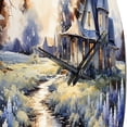 thumbnail image 3 of Designart "Blue Bonnets love expression II" Floral Oversized Wall Clock, 3 of 5