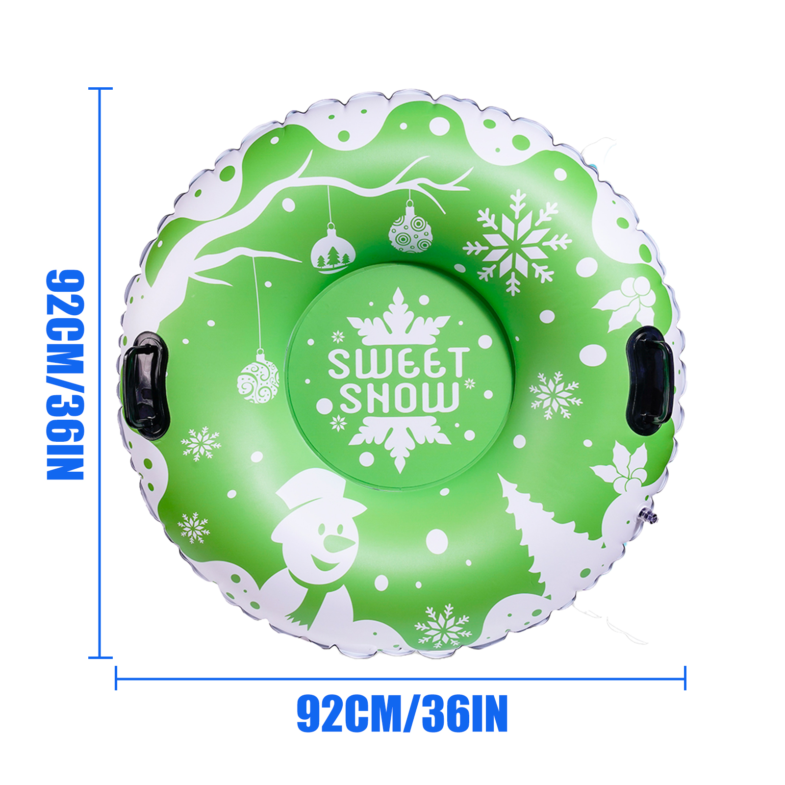 scurora 2 Pack Snow Tube, 36" Cold-Resistant Inflatable Snow Sled, Thickened Heavy Duty Sleds for Winter with Handles, Winter Toys for Outdoor Sledding Snow Tube Sports