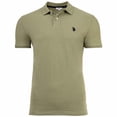 thumbnail image 1 of U.S. POLO ASSN. Polo para hombre - Piqué cardado, logotipo bordado, algodón Verde oscuro L (Large), 1 of 3