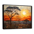 thumbnail image 3 of Designart "Savannah Sunset in African Safari Palette I" Extra Large Geometric Framed Wall Art - Bohemian Yellow Boho Mosaic Entryway Framed Wall Art, 3 of 7