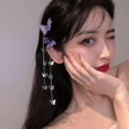 thumbnail image 4 of Katea Butterfly Hair Pin, 1pair Purple Hanging Ear Butterfly Girl Hair Styling Clip Headdress Accessory, 4 of 5
