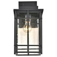 thumbnail image 3 of Lighting KENNETH Transitional 1 Light Textured Black Outdoor Wall Sconce 14" Height, 3 of 7