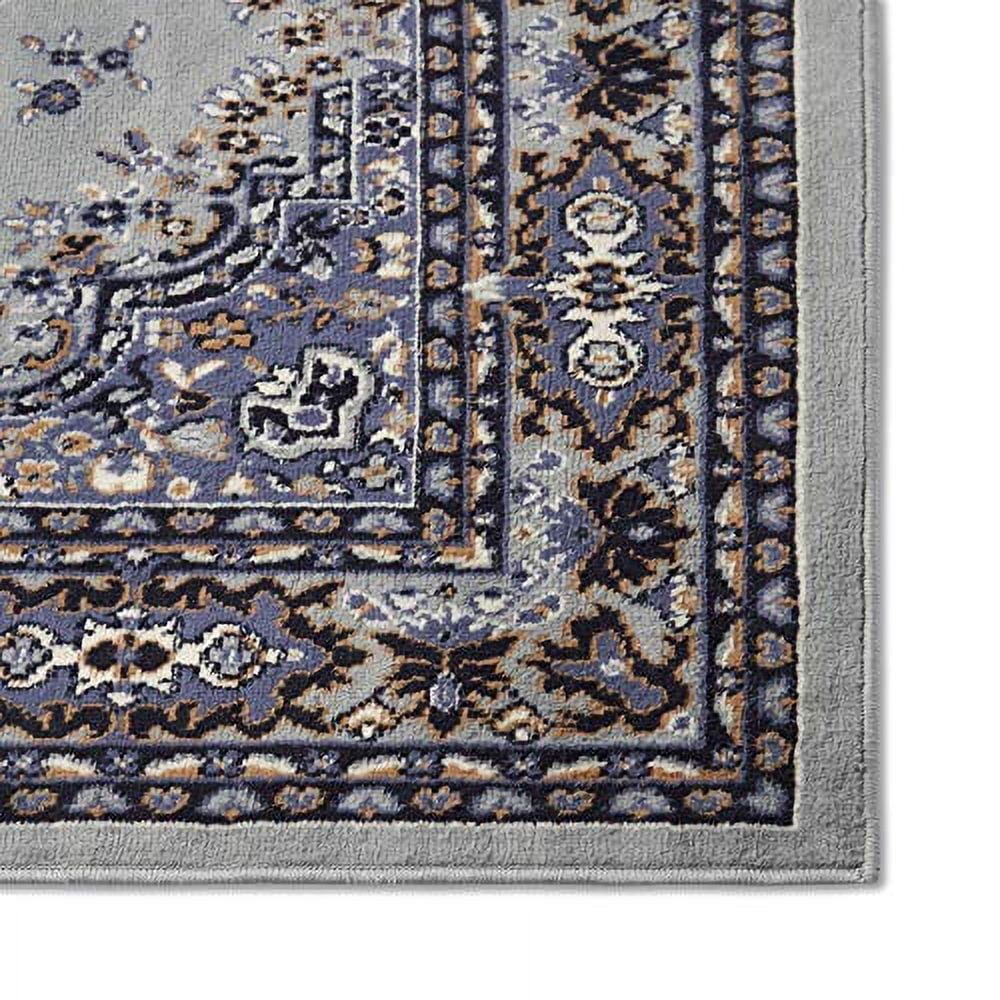 Home Dynamix Premium Sakarya Traditional Medallion Area Rug, Grey/Blue, 3'7"x5'2"