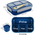 thumbnail image 2 of Hltpoi Bento Lunch Box Adult  Kids  Lunch Containers for Adults/Kids/Students 1300ML-4 Compartment (Blue), 2 of 7