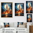 thumbnail image 4 of Designart "Expressionistic Launch Flare IV" Rocketship Canvas Art Print, 4 of 7
