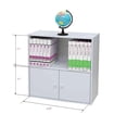 thumbnail image 3 of Darrin Open Shelf & 2 Cabinet Bookcase Storage Organizer, White Wood, Contemporary, 3 of 3