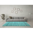 thumbnail image 3 of Ahgly Company Indoor Rectangle Abstract Light Blue Contemporary Area Rugs, 8' x 10', 3 of 4