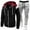 Black*, variant on Men's Outfits Sports Suit Spring Winter Long Sleeve Hooded Sweatshirt and Pants Classic Versatile Sets