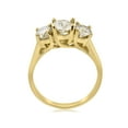 thumbnail image 3 of H/SI 2ct 3-Pierres Diamant Engagement 14K Or Jaune Rond Taille Brillant, 3 of 4