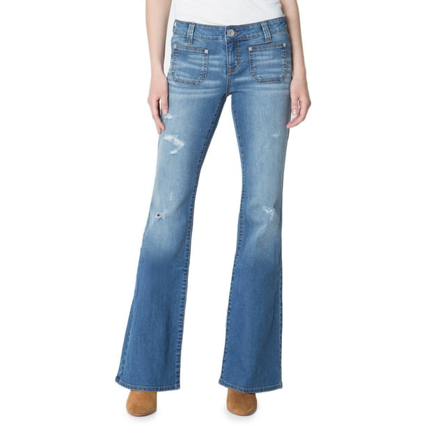 G21 Juniors' Flared Jeans with Patch Pockets