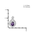 thumbnail image 2 of 0.84 Carat T.G.W. Amethyst Gemstone and White Diamond Accent Earrings, 2 of 3