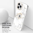 thumbnail image 4 of Vena vLove Glitter Clear Case Compatible with Apple iPhone 13 Pro Max (6.7"-inch), Heart Shape Design (MagSafe Compatible) Dual Layer Slim Hybrid Clear Bumper Case Cover - Rose Gold, 4 of 8