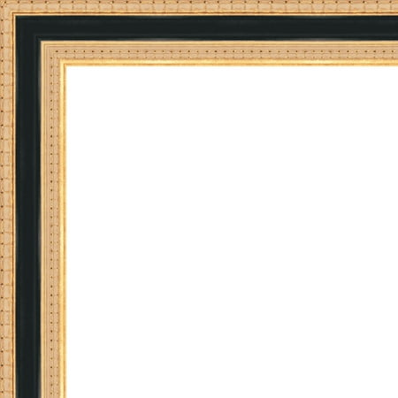 11x17 Classy Two-Tone Black on Solid Gold Wood Frame - Great for Posters, Photos, Art Prints, Mirror, Chalk Boards,