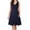 Blue, variant on QUNYINEY Solid Dresses for Women Casual Sleeveless A-Line Dress Flowy Empire Waist V Neck Midi Sundress