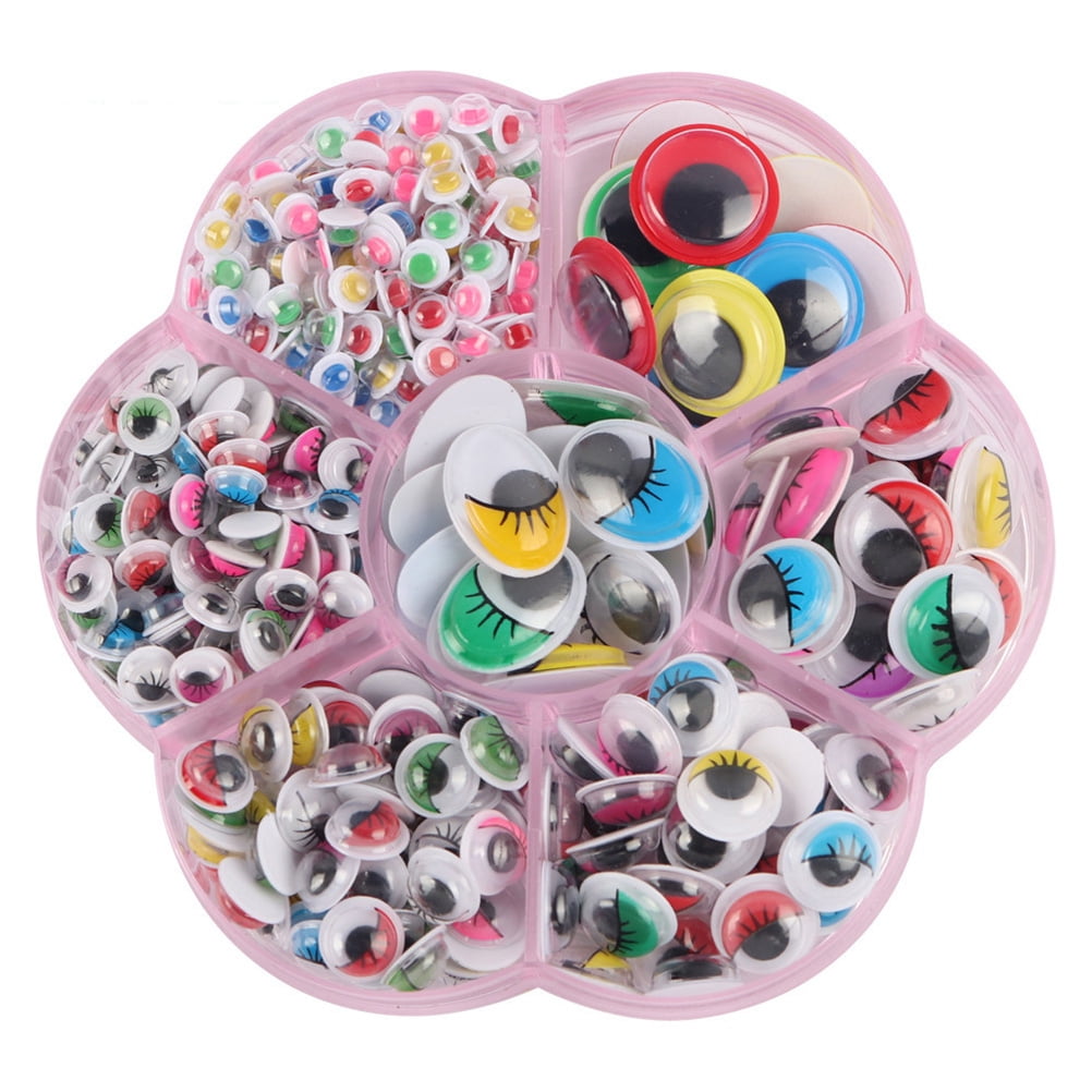 Frcolor Eyes Wiggle Eyes Stickers Googly Round Eyelashes Scrapbooking Diy Giant Animal Wobbly