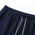 thumbnail image 4 of BXINGOHAI Men's Casual 5" Shorts Corduroy Elastic Waist Drawstring Summer Beach Short Today Navy,XS, 4 of 7
