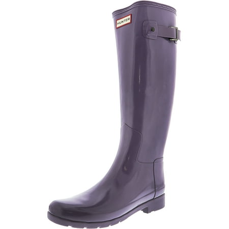 Hunter Women's Original Refined Knee-High Rubber Rain Boot - 8M - Gloss Thundercloud