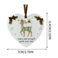 thumbnail image 5 of 10PC Blossoming Hope Heart Shape Card - Love and Courage, Floral Holiday Encouragement Greeting Card Christmas Tree Ornaments Inspirational Message Keepsake Gift for Friends and Family（Reindeer）, 5 of 7