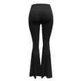 thumbnail image 7 of Prolriy Flare Pants for Women Ladies Solid Color High Waist Slim Fit Casual Flared Pants Trousers Bell Bottoms Womens Pants Black XXL, 7 of 7